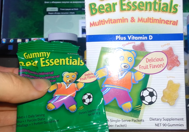 Детские витамины в форме жевательных мишек